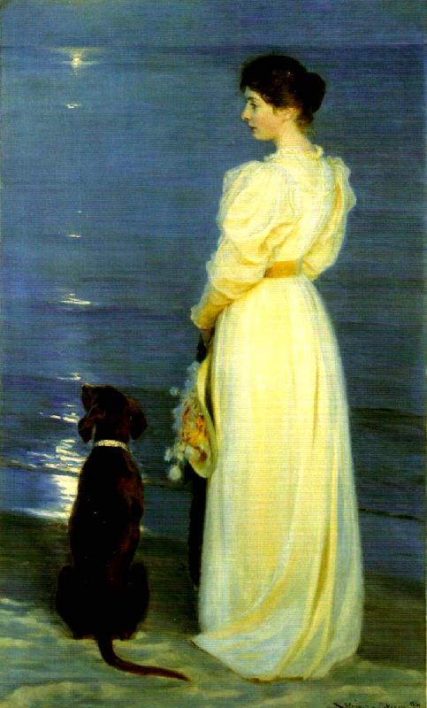 Peter Severin Kroyer sommarkvall pa skagen